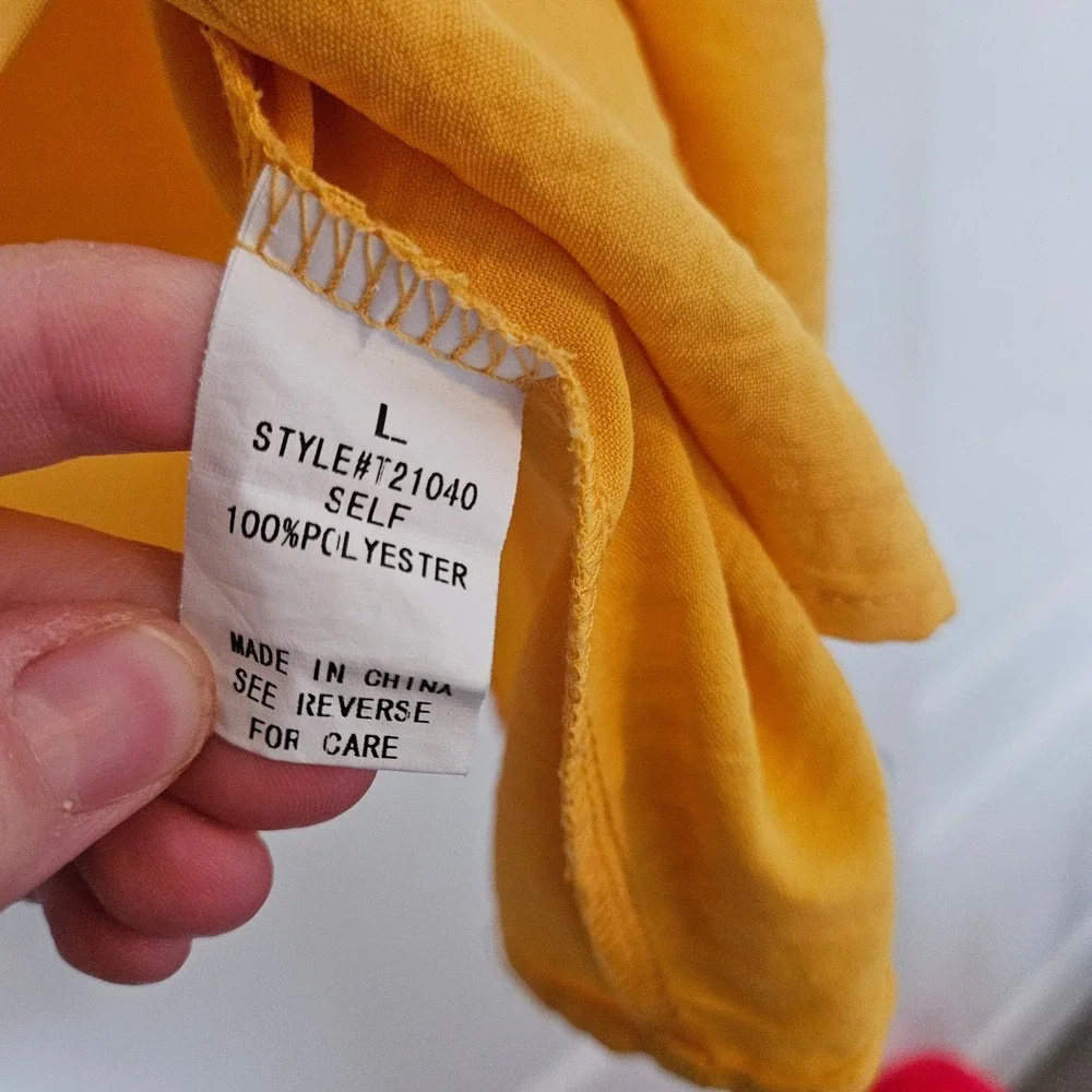 Lot of 3 Yellow Tops Womens Extra Large Cardigan Long Sleeve Short Mustard Soft‎ - Picture 10 of 16